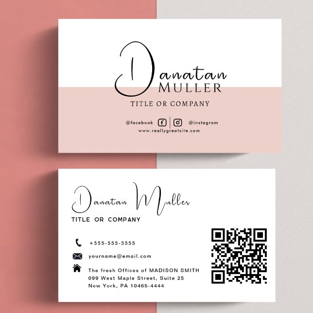 Carte De Visite Logo professionnel du code QR (Créateur téléchargé)