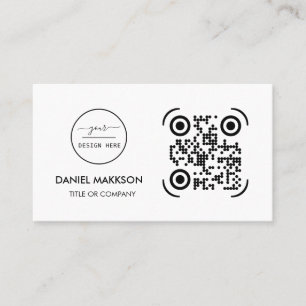 Carte De Visite Logo professionnel du code QR Entreprise moderne
