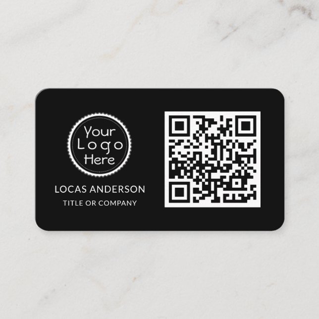 Carte De Visite Logo professionnel du code QR | Gold Modern Profes (Devant)