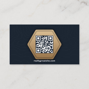 Carte De Visite Logo professionnel du code QR Marine Modern Prof