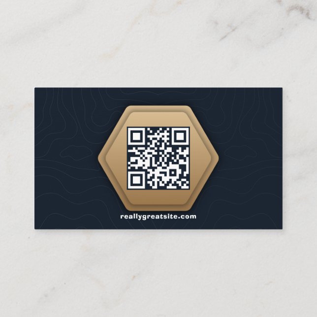 Carte De Visite Logo professionnel du code QR | Marine Modern Prof (Dos)