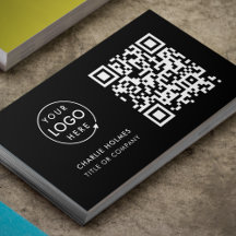 Logo professionnel du code QR | Noir moderne profe
