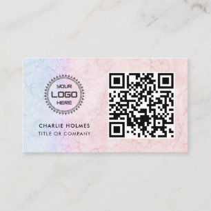 Carte De Visite Logo professionnel du code QR Professionnel et m