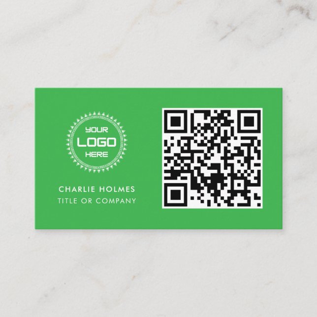 Carte De Visite Logo professionnel du code QR | Professionnel et m (Devant)