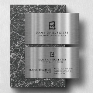Carte De Visite Logo Professionnel du service de nettoyage de fenê