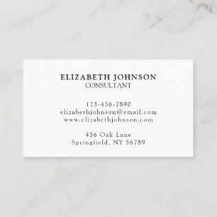 Carte De Visite Logo professionnel élégant Black and White Company