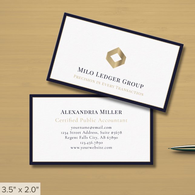 Carte De Visite Logo professionnel élégant de luxe (Créateur téléchargé)