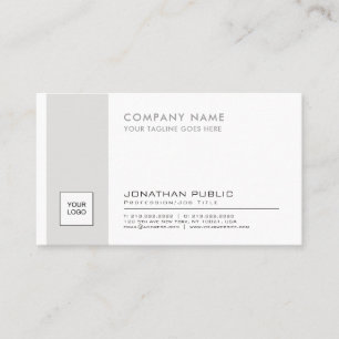 Carte De Visite Logo professionnel élégant Plain Corporate Modern