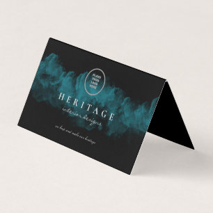 Carte De Visite Logo professionnel Emerald Green Misty