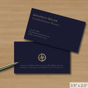 Carte De Visite Logo professionnel Marine Blue Gold