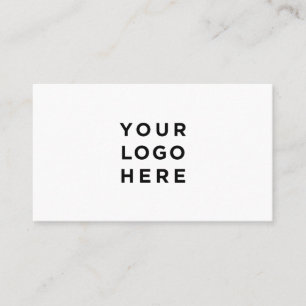 Carte De Visite Logo professionnel minimaliste Entreprise Blanc