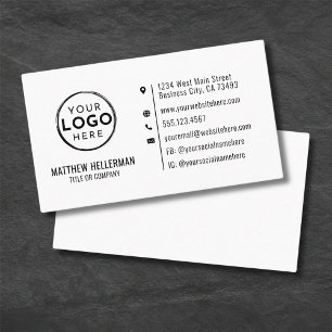 Carte De Visite Logo professionnel minimaliste moderne sur mesure