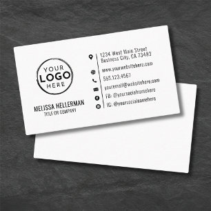 Carte De Visite Logo professionnel minimaliste moderne sur mesure