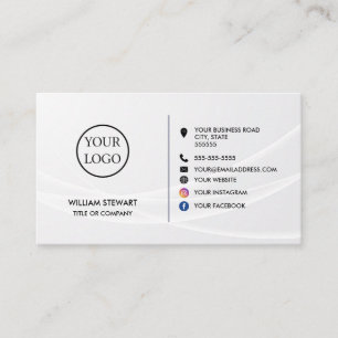 Carte De Visite Logo professionnel minimaliste Site de médias soci