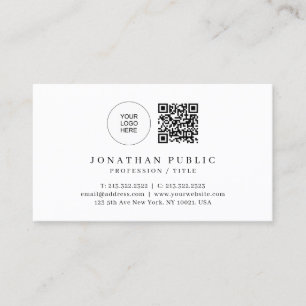 Carte De Visite Logo professionnel moderne élégant QR Code