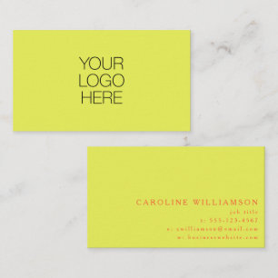 Carte De Visite Logo Professionnel Orange Jaune Chartreuse Gras