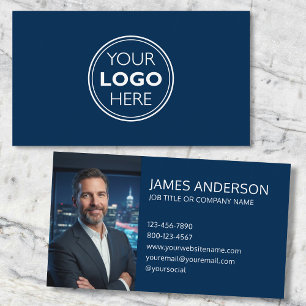Carte De Visite Logo professionnel Photo de profil Minimaliste Nav