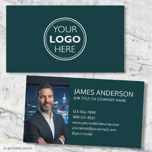 Carte De Visite Logo Professionnel Photo de Profil Minimaliste Ver