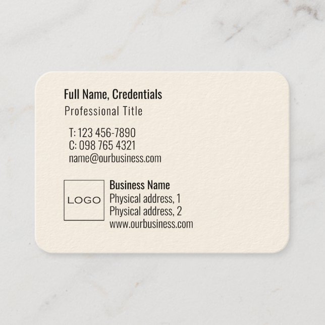 Carte De Visite Logo professionnel QR Code Moderne Simple Puissant (Devant)