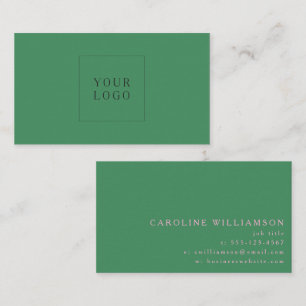 Carte De Visite Logo Professionnel Rose Vert Minimaliste Moderne 