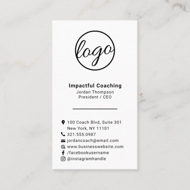 Carte De Visite Logo Professionnel simple et moderne Icônes de méd (Devant)