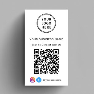 Carte De Visite Logo promotionnel Code QR