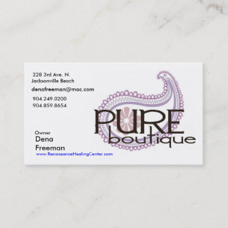 Carte De Visite Logo pur de Paisley, Dena Freeman, 3ème avenue