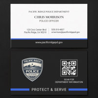 Logo QR Code de l'agent de police de l'ordre publi