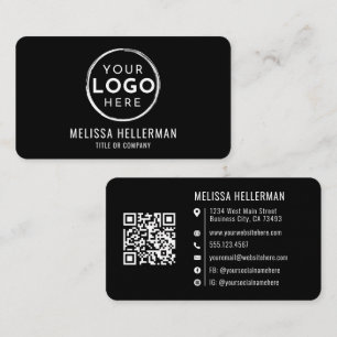 Carte De Visite Logo QR Code Minimaliste Moderne Professionnel Noi