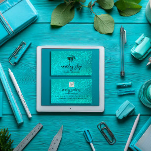 Carte De Visite Logo Qr Code personnalisé Parties scintillant des 