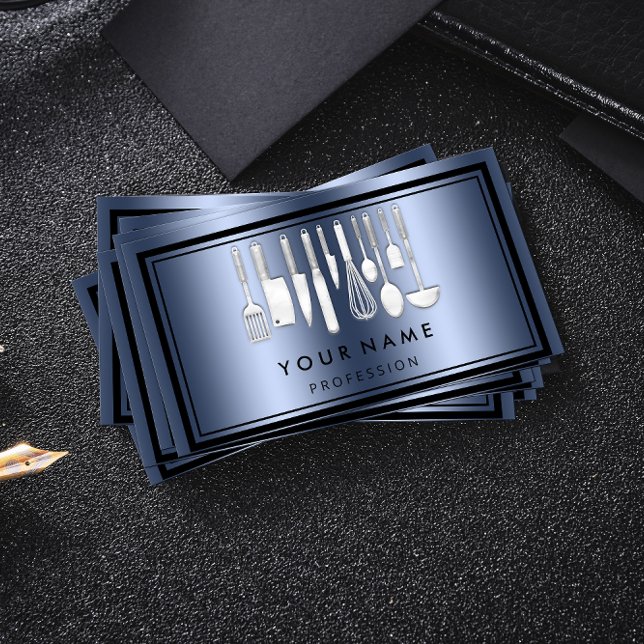 Carte De Visite Logo QR CODE personnalisé Restaurant Cuisine Chef  (Créateur téléchargé)