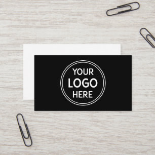 Carte De Visite Logo QR monochrome Élégant et épuré