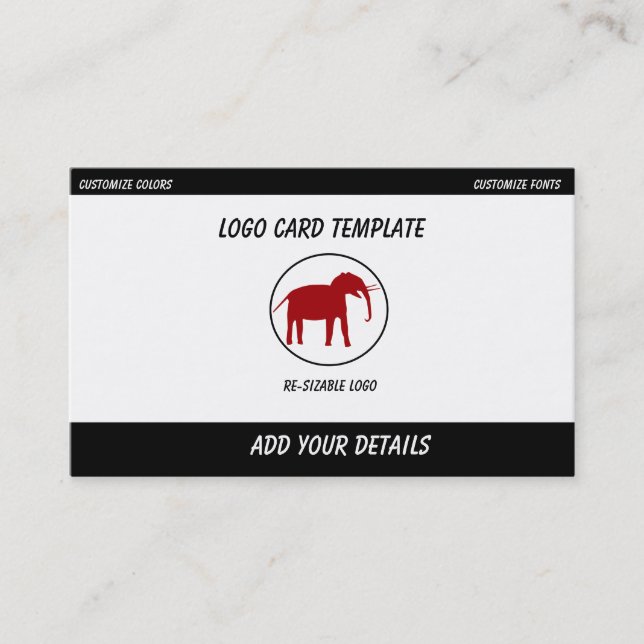Carte De Visite Logo Red Elephant (Devant)