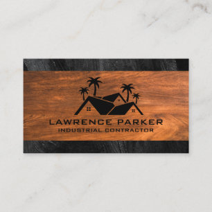 Carte De Visite Logo résidentiel Palm Trees Entrepreneur