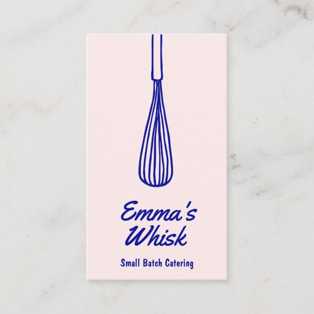 Carte De Visite Logo Retro Baker Main Drak Whisk (Devant)