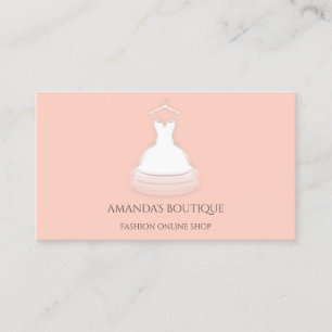 Carte De Visite Logo Robe Blanche Boutique Boutique en ligne