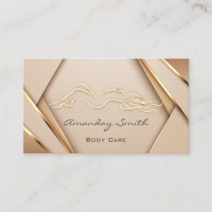 Carte De Visite Logo Rose Gold Body Care pour SPA Wellness