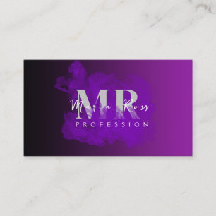 Carte De Visite Logo Rose Gold Fumée Violette Aquarelle