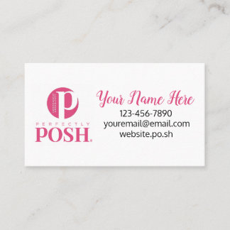 Carte De Visite Logo rose Parfaitement Posh