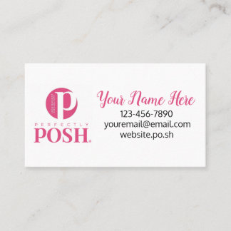 Carte De Visite Logo rose Parfaitement Posh