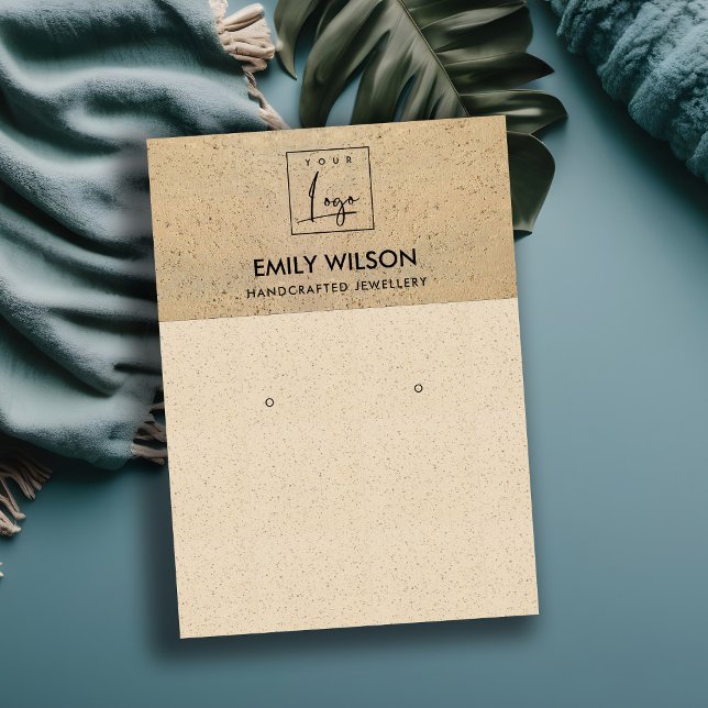 CARTE DE VISITE LOGO RUSTIQUE BLUSH PEACH TERRACOTTA ÉCRAN DE REGA (Créateur téléchargé)