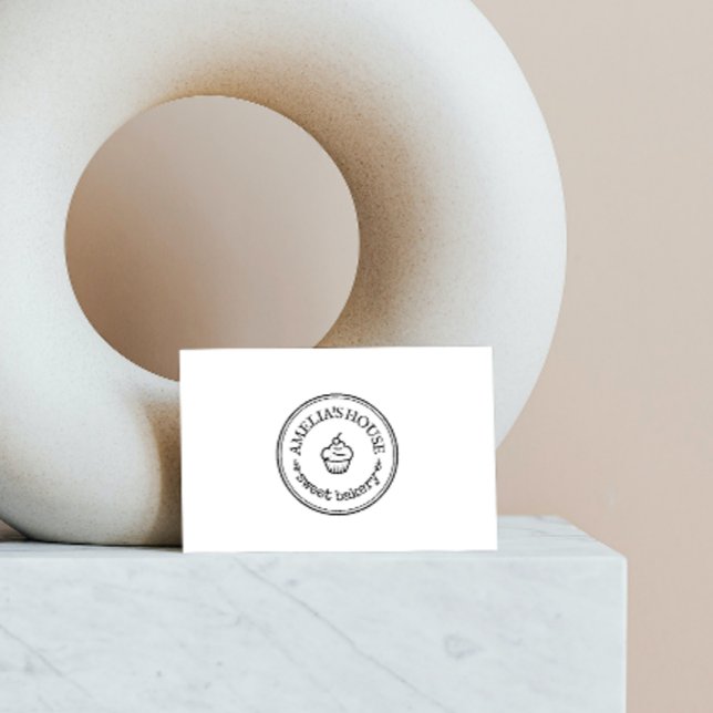 Carte De Visite Logo rustique maison simple personnalisé (Créateur téléchargé)