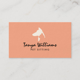 Carte De Visite Logo silhouette de chien chat animaux de compagnie
