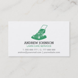Carte De Visite Logo silhouette tondeuse à gazon Entretien de pelo