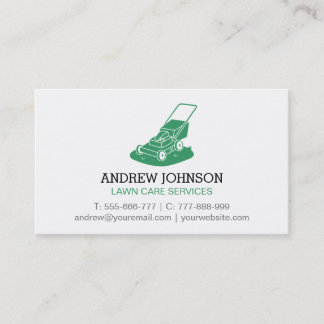 Carte De Visite Logo silhouette tondeuse à gazon Entretien de pelo