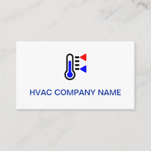 Carte De Visite Logo simple (Chauffage, Cool) AC professionnel