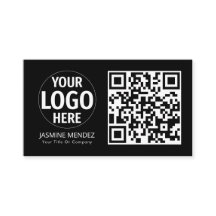 Logo simple code QR moderne noir
