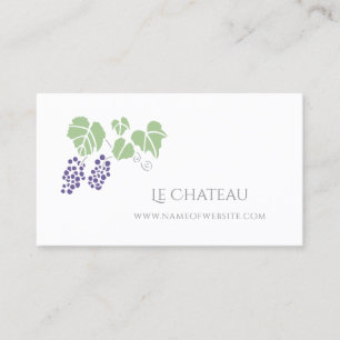 Carte De Visite Logo simple et chic de vigne