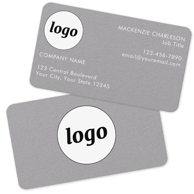 Carte De Visite Logo simple et texte (Logo and custom text business cards)
