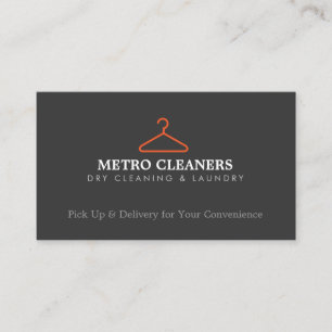 Carte De Visite Logo Simple Hanger pour Nettoyeurs à sec, Boutique